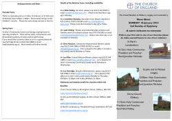 Latest Newsletter - The United Benefice of Oldbury