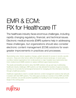 EMR & ECM: RX for Healthcare IT