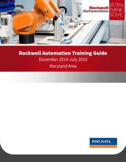 Rockwell Automation Training Schedule