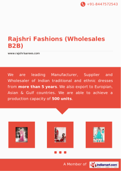 Brochure - Rajshri Fashions