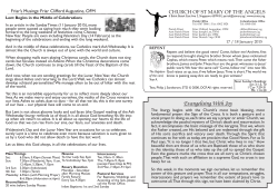 Parish Bulletin - Church of St Mary of the Angels