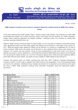 SEBI cautions investors not to invest in schemes offered by entities