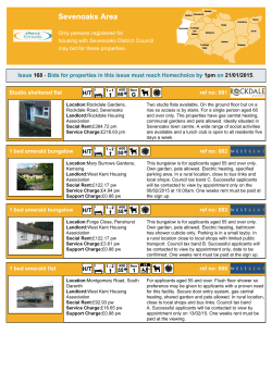 Issue 168 - Bids for properties in this issue must reach Homechoice