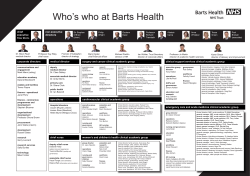 Find out who's who at Barts Health by viewing our organisational