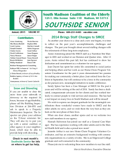 Newsletter - South Madison Coalition of the Elderly