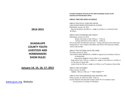 2015 Youth Show Rules - Guadalupe County Youth Show