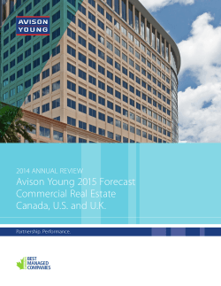 Avison Young 2015 Forecast Commercial Real Estate Canada, U.S.