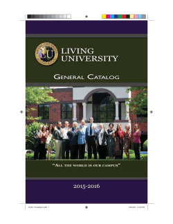 General Catalog - Living University