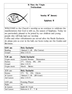 The latest news sheet - St Mary's Twickenham