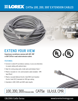 CBL100C5RU, CBL200C5RU & CBL300C5RU Ethernet Extension