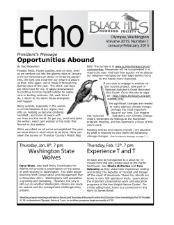 Jan-Feb 2015 Echo - Black Hills Audubon Society