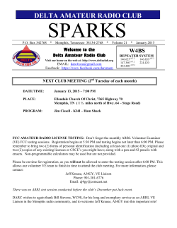 January 2015 Sparks - Delta Amateur Radio Club