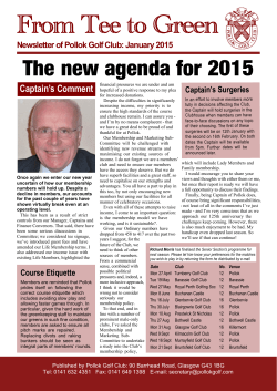 The new agenda for 2015