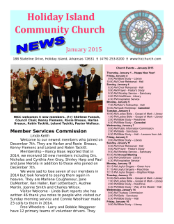 to View January 2015 Newsletter. - Holiday Island Community Church