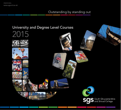 Courses Brochure - South Gloucestershire and Stroud