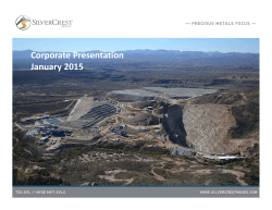 Corporate Presentation January 2015