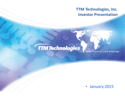 the TTM Investor Presentation
