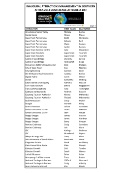 Attractions Africa 2014 Attendees list