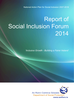 Report of Social Inclusion Forum 2014