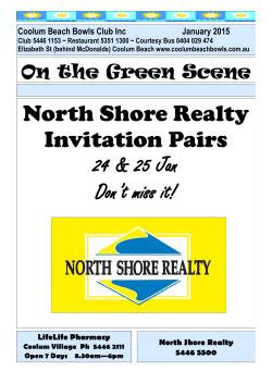 North Shore Realty Invitation Pairs 24 & 25 Jan Don't miss it!