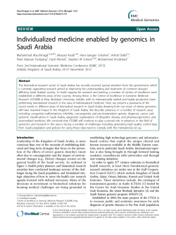 Individualized medicine enabled by genomics in