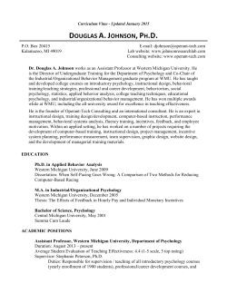 douglas a. johnson, ph.d. - Instructional Design and Management Lab