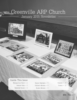 7:30 pm - Greenville ARP Church