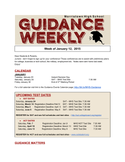 guidance weekly - MHS-HSA