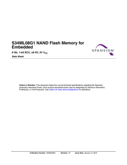 S34ML08G1 NAND Flash Memory for Embedded