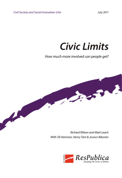 How much more involved can people get? Civic Limits