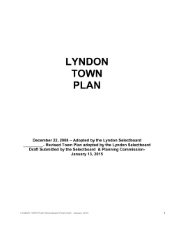 proposed amended Lyndon Town Plan dated January