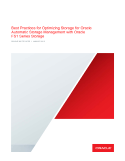 Best Practices for Optimizing Storage for Oracle Automatic Storage