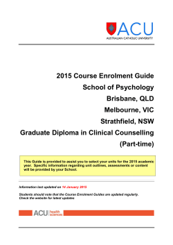Course Enrolment Guide – Graduate Diploma in Clinical