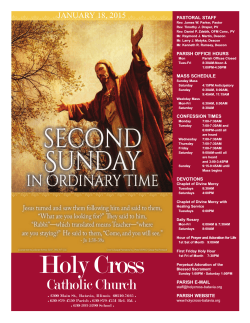 confession schedule - Holy Cross Catholic Church