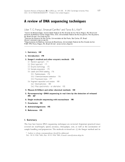 A review of DNA sequencing techniques
