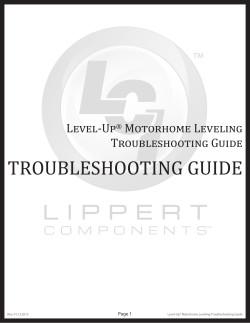 Level-Up® Motorhome Leveling Troubleshooting Guide