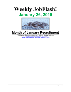 Weekly JobFlash Report  - College of Lake County