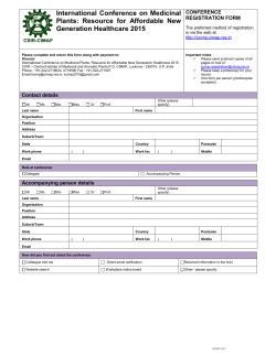 Conference Registration Form - icomp-2015