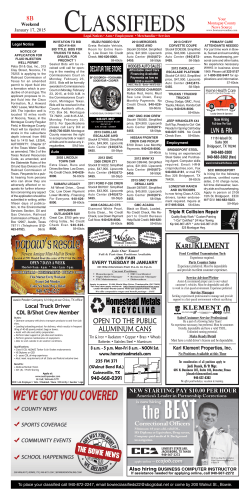 classifieds - Bowie News