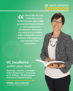 UC Excellence - UCSB Extension