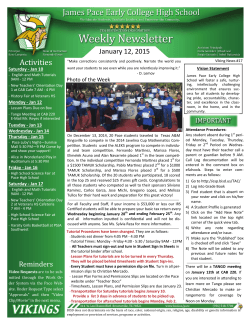 Campus Newsletter January 12th