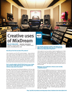 Creative uses of MixDream