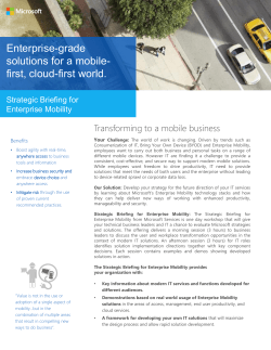 Strategic Briefing for Enterprise Mobility