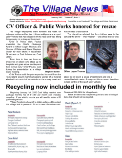 Recycling now included in monthly fee