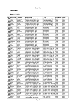 Senior Men County Dublin