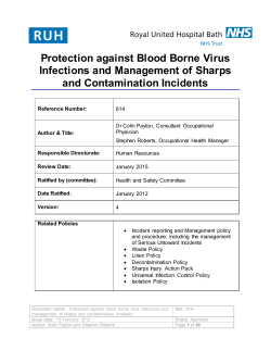 Blood Borne Viruses, Protection against Infection with
