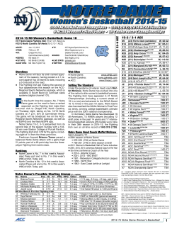 Game Notes - CBS Sports Network