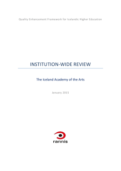 INSTITUTION-WIDE REVIEW