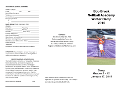 Bob Brock Softball Academy Winter Camp 2015