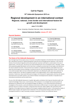 Regional development in an international context